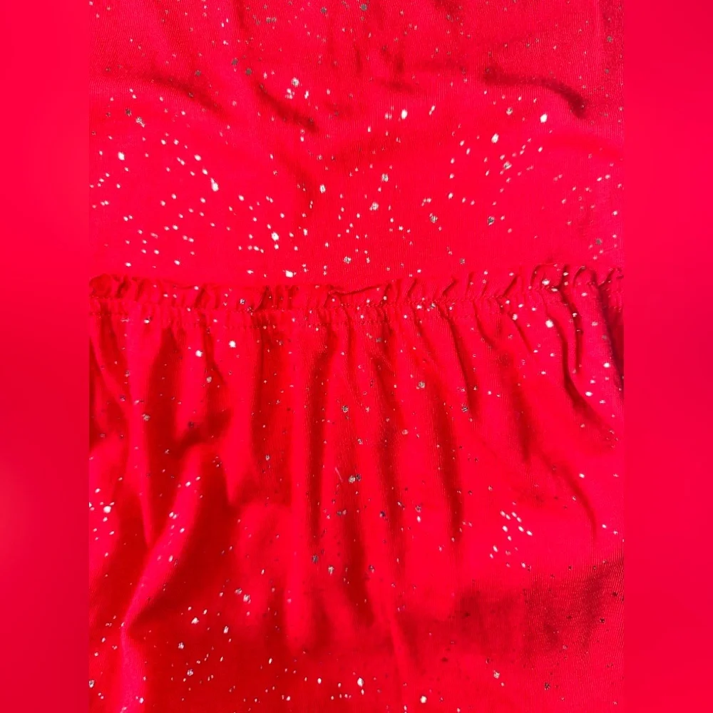 Old Navy | Girls Fit & Flare Red Sparkle Jersey Dress | Size XXL (18) | NWT
